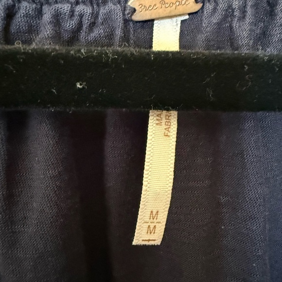 Free People Navy Persuasion Top with Pink Embroidery in Size Medium - Picture 7 of 9